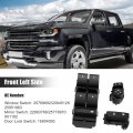 X Autohaux 1 Set Front Left Side Power Window Control Switch For Chevy Silverado Gmc Sierra 1500 2500hd 3500hd 07-13 With