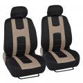Bdk Sport Series Rome Beige Tan Seat Covers W Split Bench Tattoo Carpet Mats Full Set 
