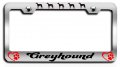 Greyhound Dogs Pets Chrome Metal License Plate Frame Tag Holder A26 