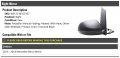 Right Passenger Side Mirror Textured Black Manual Folding With Heated Glass Compatible 2016-2018 Mercedes-benz Metris