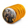 Night Hunter And Ravens Valve Stem Caps For Tire Rim Wheel Yellow Aluminum 4 Piece Set Schrader Valves 0 55 In Height