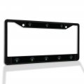 Metal Insert License Plate Frame Jester Weatherproof Car Accessories Black 2 Holes Solid 