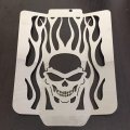 Httmt Mt298-07-sf Skull Flame Radiator Grille Cover Guard Protector Compatible With Suzuki Boulevard M109