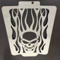 Httmt Mt298-07-sf Skull Flame Radiator Grille Cover Guard Protector Compatible With Suzuki Boulevard M109