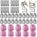 64pcs Ag60p Plasma Cutter Torch Consumables Kit For Sg-55 Ag-60 Includes Electrode Nozzles Cups And Guides Icut60 Cut-60 Lgk-60 