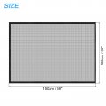Uxcell Window Screen Mesh 39 X 59 Diy Fiberglass Netting Black Frame With Hook And Loop Adhesive Edging For Bedroom Living Room