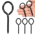 4pcs Screw Hooks Eyes M6x90mm 304 Stainless Steel Heavy Duty Bolts Self Tapping Eye Closed-end Indoor Outdoor For Hanging 