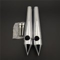 Hongk- Chrome 1 25mm Hole Diameter Spike Billet Handelbar Riser 8 Rise 11 Overall Height Compatible With Suzuki Intruder