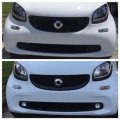 White Led Halo Fog Lamps Lights Compatible With 2016-2020 Smart Fortwo Pure Passion Prime Proxy 