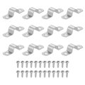 12pcs 12mm 1 2 Two Hole Rigid Pipe Strap 304 Stainless Steel Conduit Clamp Thicken U Bracket Heavy Duty With Self-tapping 