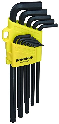13 Piece Ball End Tip Hex Key L Wrench Set With Proguard And Extra Long Arm Model 16037 Sae Sizes 050 To 3 8 In