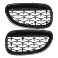 No 51712155446 51712155447 Front Hood Bumper Grille For Bmw 5 Series E60 2004-2009 Kidney Grill Diamond Star Black 1 Pair 