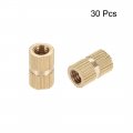 Uxcell Knurled Insert Nuts M5 X 12mm L 7mm Od Female Thread Brass Embedment Assortment Kit 30 Pcs
