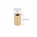 Uxcell Knurled Insert Nuts M5 X 12mm L 7mm Od Female Thread Brass Embedment Assortment Kit 30 Pcs