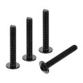 25pcs M6-1x40mm Flanged Button Head Socket Cap Screws 304 Stainless Steel Drive Fasteners Bolts Fully Thread Machine Black 