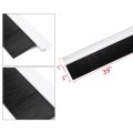 Uxcell Self-adhesive Door Bottom Sweep White Plastic W 2-inch Black Pvc Soft Brush 39-inch X 2 9-inch