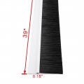 Uxcell Self-adhesive Door Bottom Sweep White Plastic W 2-inch Black Pvc Soft Brush 39-inch X 2 9-inch