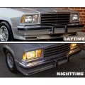 G-plus Side Marker Turn Light Lenses Compatible With Chevy Malibu El Camino 1978-1979 Clear Amber Lens Gray Housing Lamps Cover