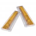 G-plus Side Marker Turn Light Lenses Compatible With Chevy Malibu El Camino 1978-1979 Clear Amber Lens Gray Housing Lamps Cover