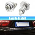 Uxcell 8pcs 6mm Aluminum Alloy License Plate Bolt Screw Nuts Silver Tone For Car Motorcycle Universal Replacement