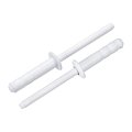 50pcs 3 16 X3 4 Round Head Grip Blind Rivets Zinc-plated Carbon Steel And Mandrel Cap White 