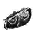 Halogen Headlight Headlamp Black Driver Left For 2010-2014 Volkswagen Golf Jetta Wagon 4dr 