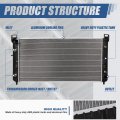 Dpi 2537 Factory Style 1-row Cooling Radiator With 5 8 Quick Disconnect Fittings Compatible Chevy Silverado Suburban Gmc Sierra