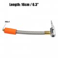 X Autohaux 1pcs 6 3 Flexible Tire Inflator Hose Adapter M6 Thread Size Air Chuck With For Standard Valve Fine Without Release