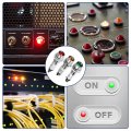Uxcell Indicator Light Dc 12v Red Metal Shell Panel Mount 5 16 8mm 4pcs
