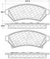 105 10750 Ceramic Disc Brake Pad Set For Rear Car Position 