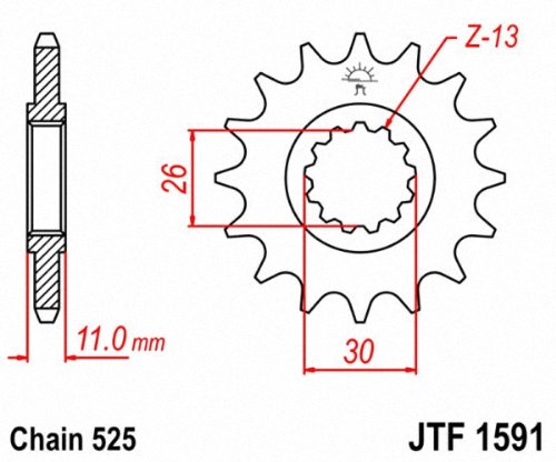 JT Sprockets JTF289.16 16T Steel Front Sprocket 