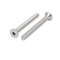 Uxcell M5x45mm 304 Stainless Steel Countersunk Flat Head Hex Socket Screws Din7991 30pcs