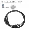 X Autohaux Brake Hose Motorcycle Hydraulic Line Oil Pipe With Spring Protection Fitting For Atv Motocross Racing Bike 200cm