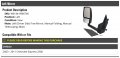Left Driver Side Power Mirror Manual Folding Telescoping Black Compatible With 2003-2011 Chevy Express 2500