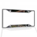 Fastasticdeals Metal Insert License Plate Frame Tyrannosaurus Rex Dinosaur Weatherproof Car Accessories Chrome 4 Holes Solid 