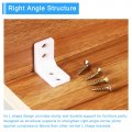 Uxcell 50pcs 90 Degree Plastic Corner Braces 16 5x27x27mm Nylon Shelf Right Angle Brackets With Screws For Cabinets Cupboards