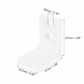 Uxcell 50pcs 90 Degree Plastic Corner Braces 16 5x27x27mm Nylon Shelf Right Angle Brackets With Screws For Cabinets Cupboards