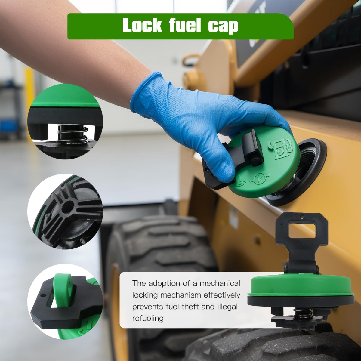 Diesel Locking Fuel Cap For Compact Track Loader 289c 259b 279c 299c Replace 142-8828