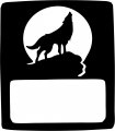 Jeeptails Howling Wolf Moon Silhouette Tail Lamp Light Covers For Jeep Wrangler Jl Non-led Black Set Of 2 