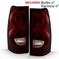 Amerilite Red Smoke Tint Replacement Brake Tail Lights Set For Chevy Silverado 2003-2006 Truck W Bulb And Harness
