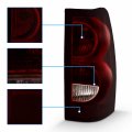 Amerilite Red Smoke Tint Replacement Brake Tail Lights Set For Chevy Silverado 2003-2006 Truck W Bulb And Harness