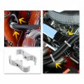 X Autohaux 3pcs Aluminum Alloy An6 Car Hose Separator Clamp Fuel Line Connector For Oil Silver Tone