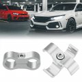 X Autohaux 3pcs Aluminum Alloy An6 Car Hose Separator Clamp Fuel Line Connector For Oil Silver Tone