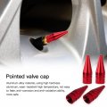 8 Pack Red Long Spiked Wheel Tires Valve Stem Caps Metal Thread Kit For 1995-2016 Honda Civic