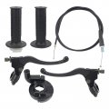 Autokay Twist Handlebar Grip And 7 8 Throttle Cable Clutch Brake Lever Fits For Honda Baja Doodlebug