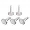 Uxcell T-slot Bolts 5pcs M6x20mm Slot Drop-in Stud Sliding 304 Stainless Steel Shape Screws For T Track