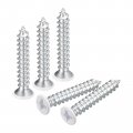 Uxcell St4x25mm White Screws Self Tapping 25pcs Flat Head Phillips Wood For Woodworking