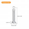 Uxcell St4x25mm White Screws Self Tapping 25pcs Flat Head Phillips Wood For Woodworking