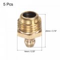 Uxcell Brass Straight Grease Fitting M14 X 1 5mm Thread Hydraulic Accessories 5pcs