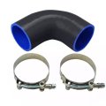 45 Degree 4 Ply Silicone Elbow Hose Intake Intercooler Pipe Coupler T Clamps 3 76mm With 2
